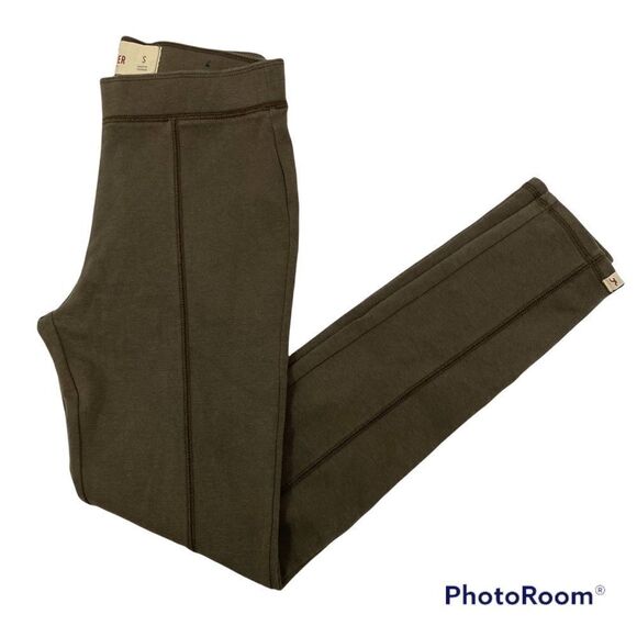 Hollister Pants - Hollister Army Green‎ Leggings With Bottom Hem Zippers Size Small